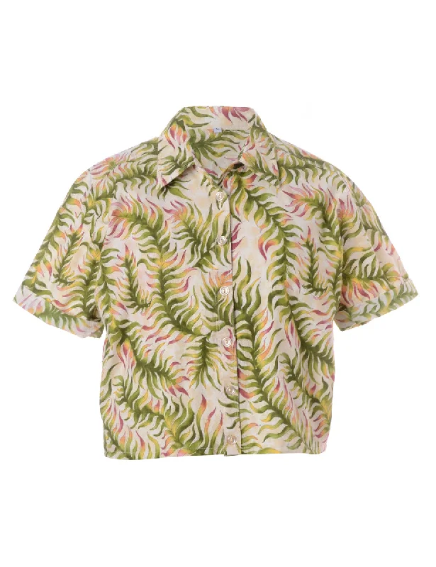 Fitted T-ShirtsLabel Juliet Cropped Hawaiian Shirt