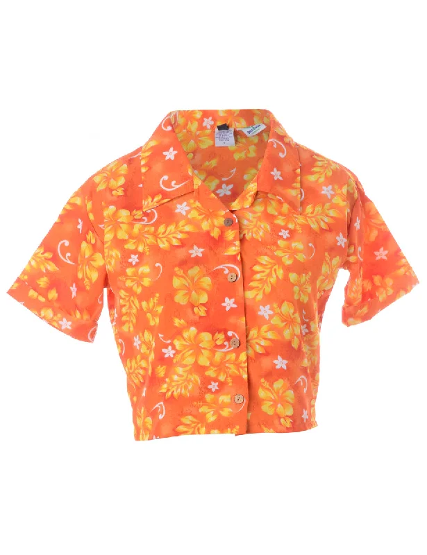 Colorblock T-ShirtsLabel Juliet Cropped Hawaiian Shirt