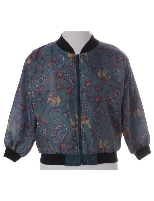 Sheer T-ShirtsLabel Kay Bomber Patterned Jacket