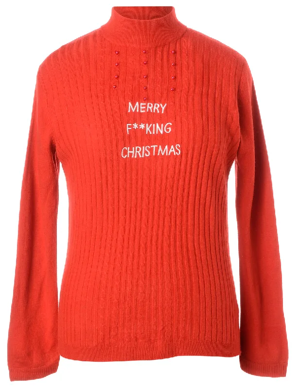 Cropped T-ShirtsLabel Merry F**king Christmas Sweater