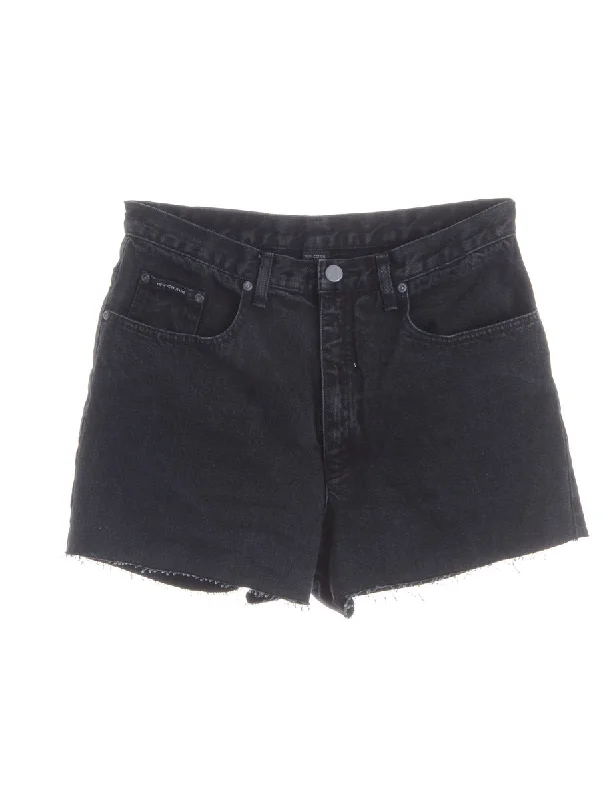 Crewneck T-ShirtsLabel Molly Frayed Denim Shorts