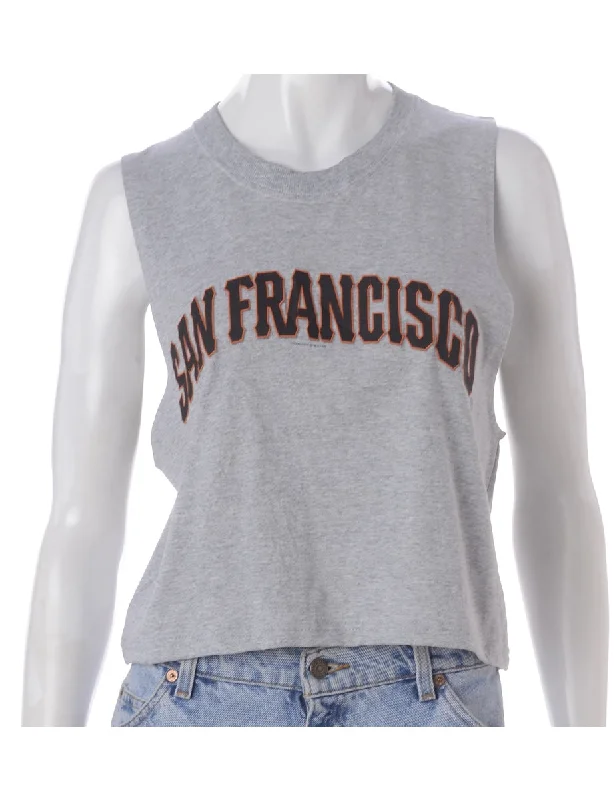 French Terry T-ShirtsLabel Polly Cropped Sports T Vest