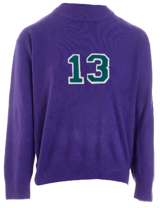 Mesh T-ShirtsLabel Purple Varsity Knit