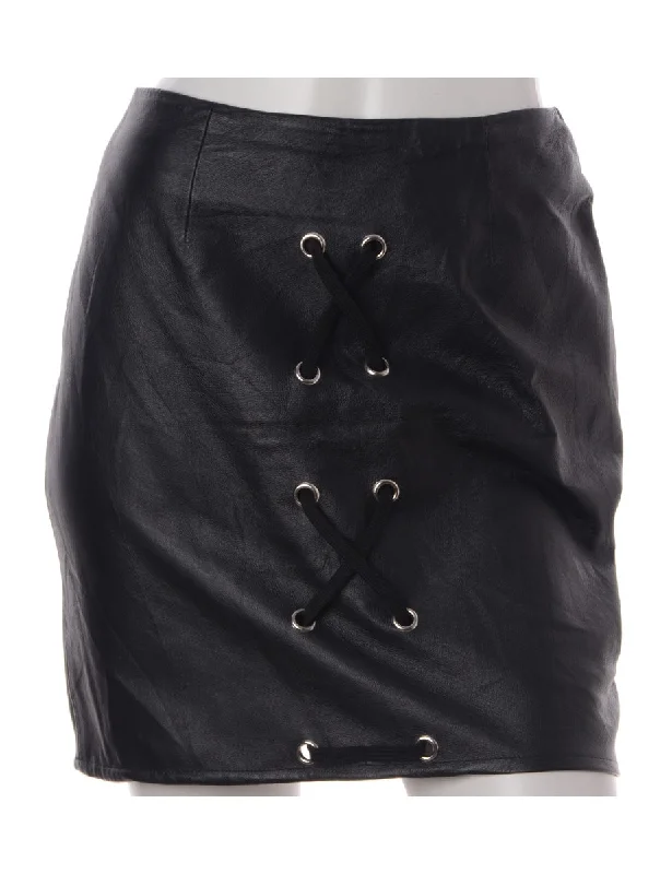 Glitter T-ShirtsLabel Scarlet Lace Up Leather Skirt