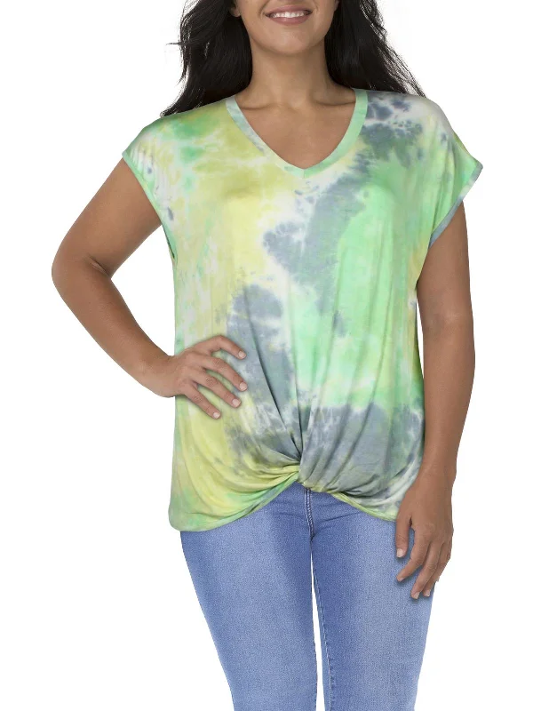 Retro T-ShirtsPlus Womens Tie-Dye Gathered T-Shirt