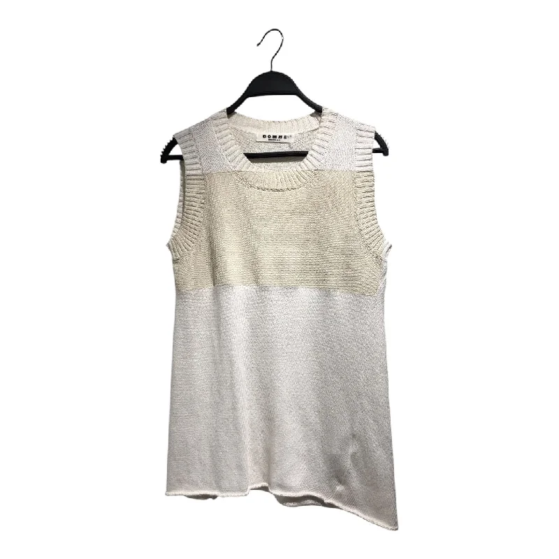 gomme/Knitted Vest/M/Cotton/WHT/