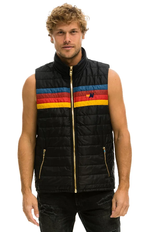 MEN'S 4 STRIPE VEST - BLACK