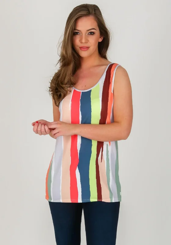 One Life Vicki Striped Vest Top, Multi-Coloured