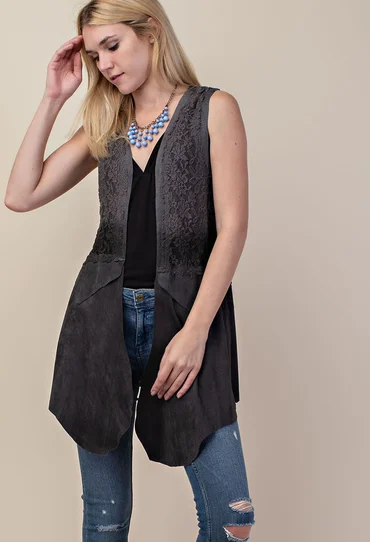 Vocal Apparel Women's Lace Vest