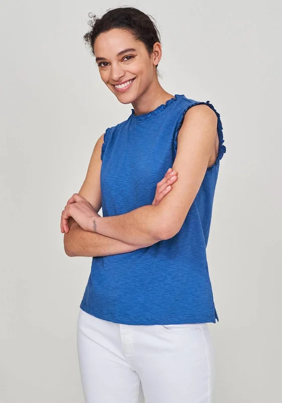 White Stuff Effie Jersey Vest Top, Blue