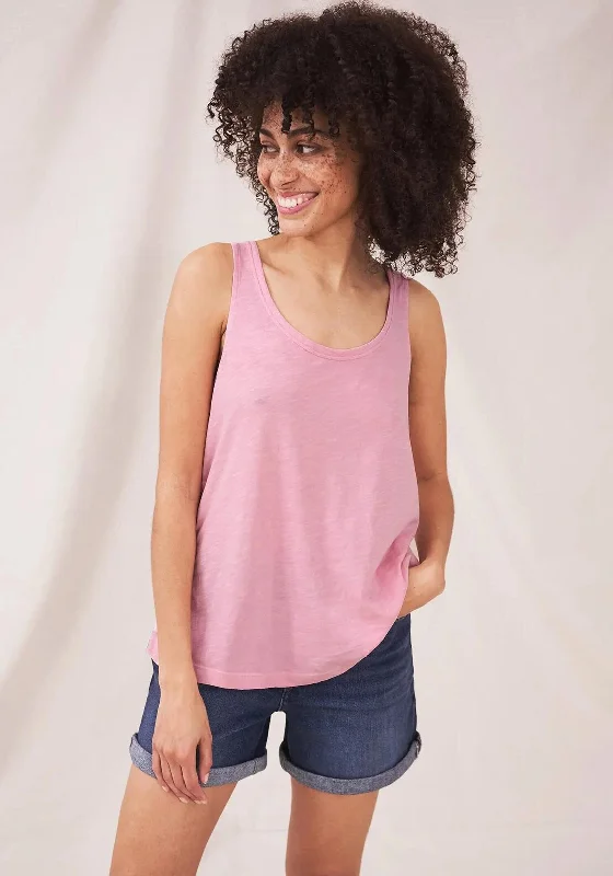 White Stuff Ezra Cotton Vest Top, Pink