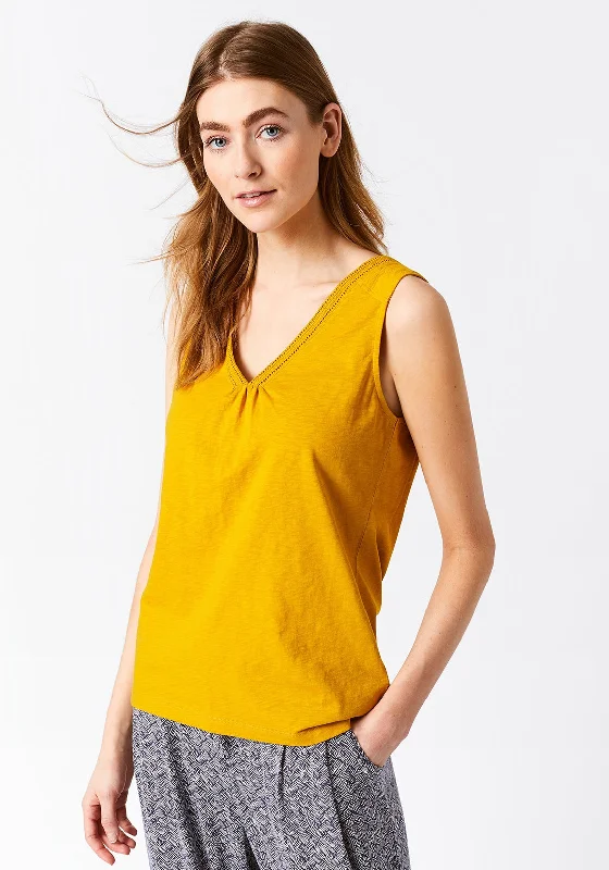 White Stuff Holland Fairtrade Cotton Vest Top, Yellow