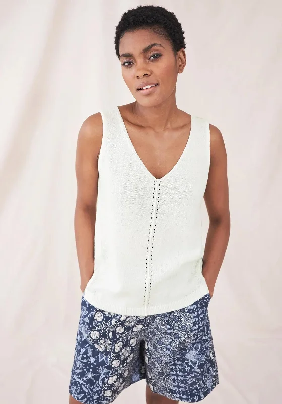 White Stuff Tallulah Fine Knit Vest, Natural White