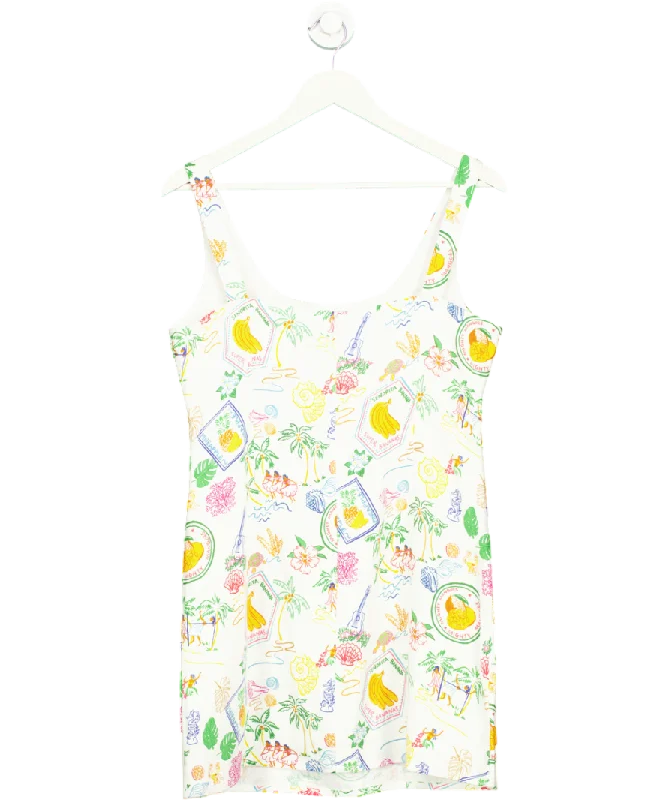 Wedding DressAligne Multicoloured Souvenir Print Dress UK 12