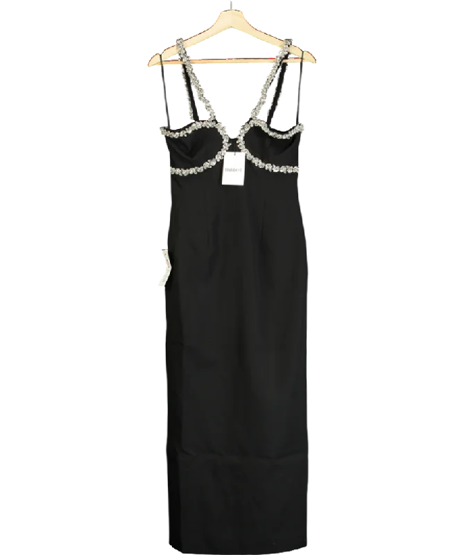 Insulated DressBardot Black Amalia Diamante Midi Dress UK 8