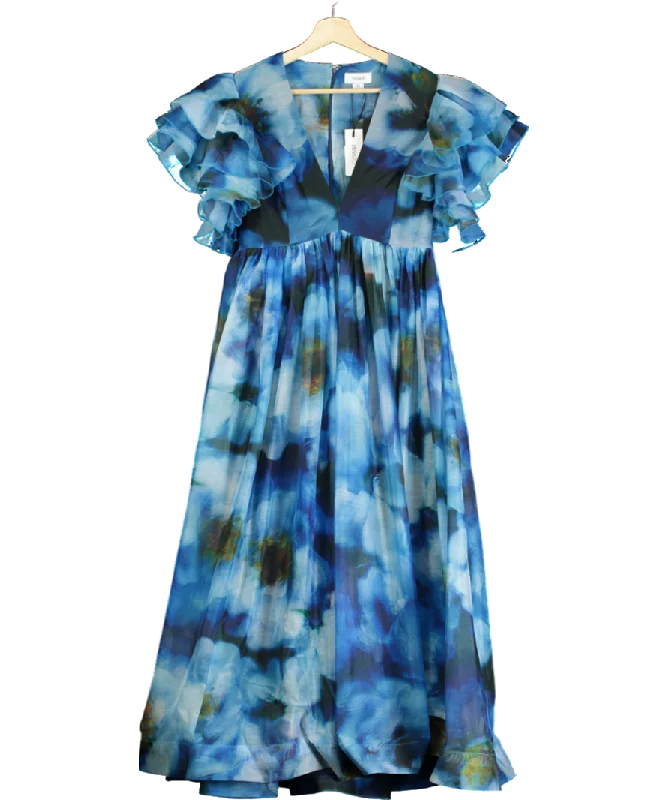 Wedding DressCoast Blue Mega Ruffle Plunge Full Skirted Dress UK 8