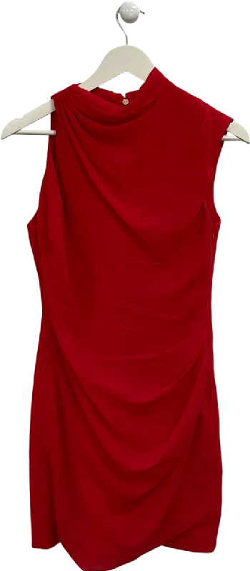 Uniform DressFOREVER NEW Red Noa Draped Mini Dress UK 8