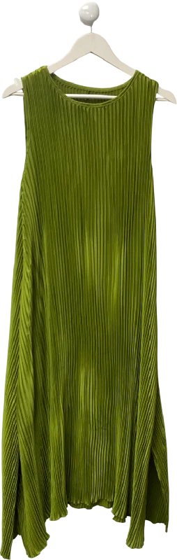 Cocktail DressGreen Plisse Maxi Dress UK Onesize