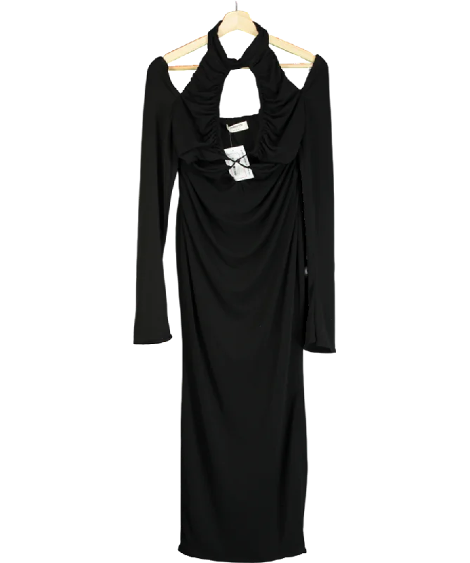 Velvet DressHouse of CB Black Jersey Cut-out Maxi Dress UK S