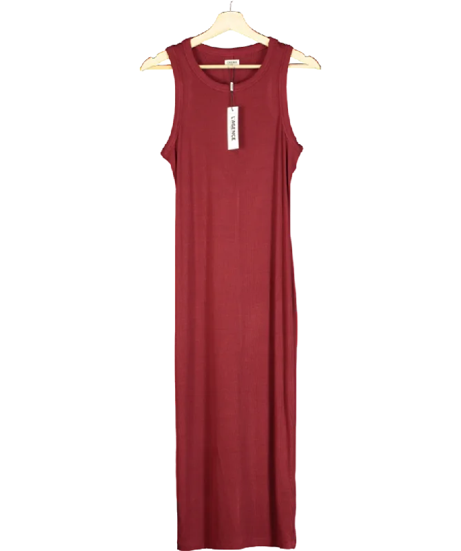 Halter DressL'agence Red Nura Sleeveless Midi Dress UK M