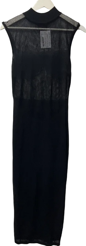 Utility DressMisspap Black Beach Knit Maxi Dress UK 6