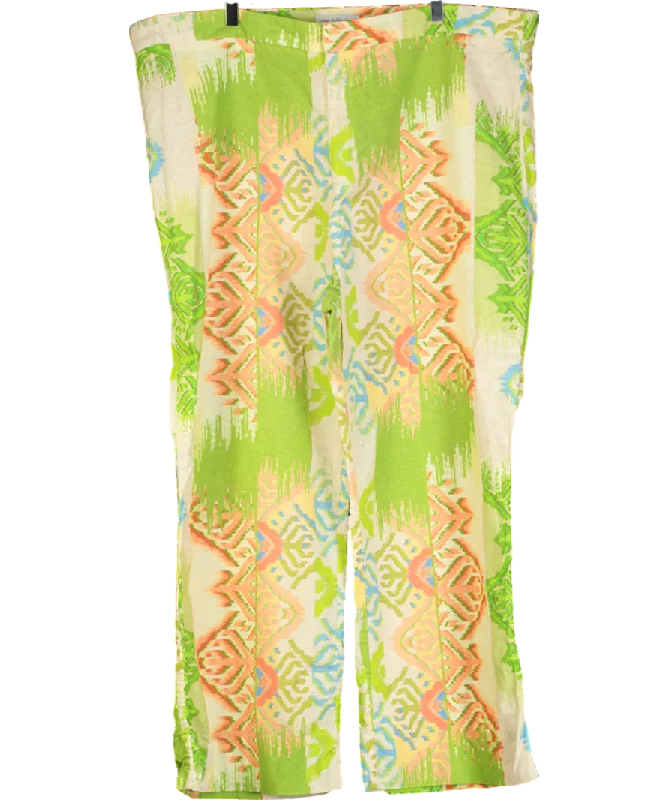 Bridal DressNever Fully Dressed Green Abstract Trousers UK 24