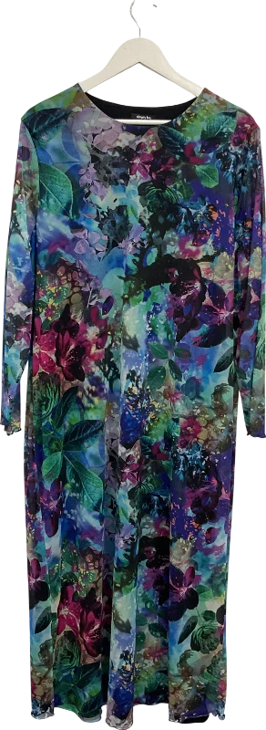 Reflective DressSimplyBe Multicoloured Multi Floral Print Mesh Column Dress UK 26