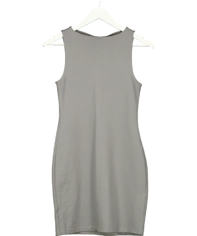 Retro Dress& Other Stories Grey Sleeveless Mini Dress UK S