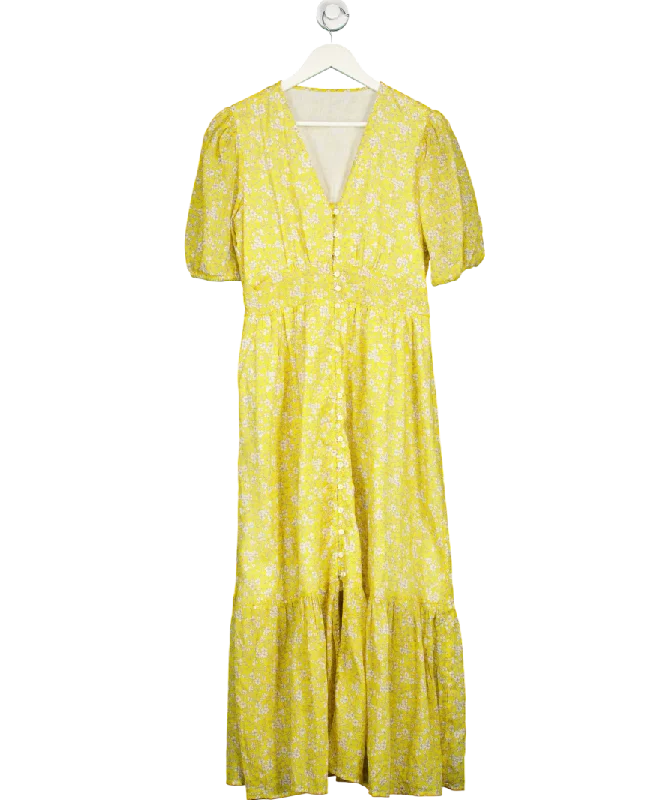 Asymmetrical DressYellow Floral Dress UK M