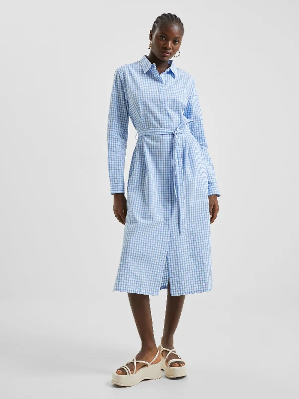 Edwardian DressGingham Button-Through Shirt Dress