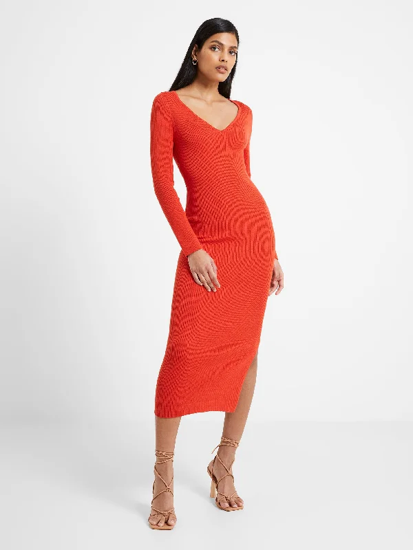 Retro DressMari Knit Midi Dress