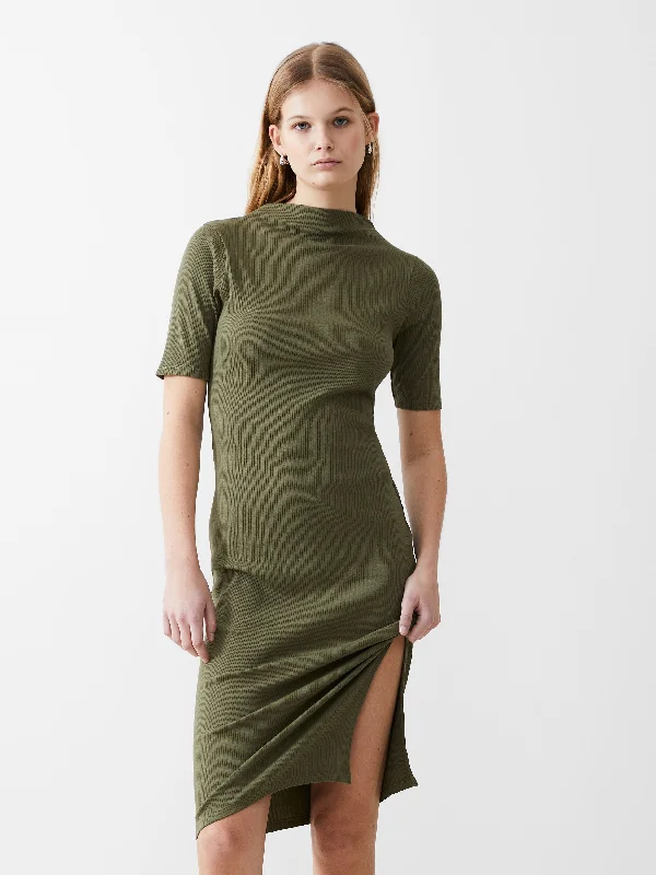 Hiking DressRib Turtle Neck Dress