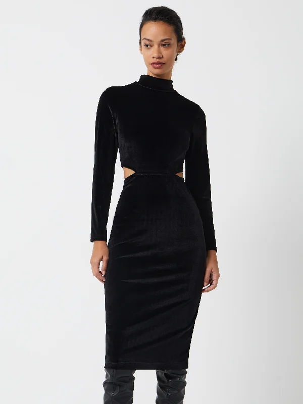 Sheer DressSula Velvet Jersey Cut Out Dress