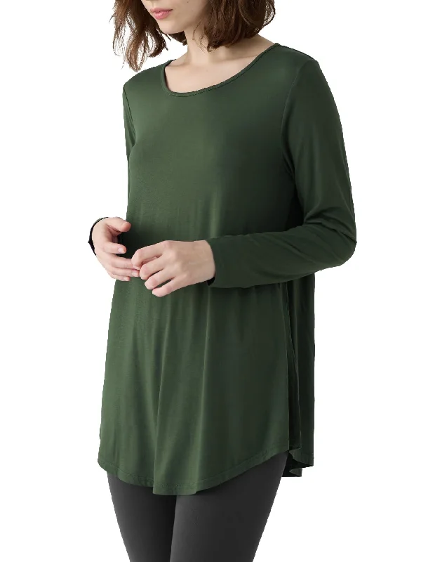 TunicTopRidgeWomen's Viscose Long Sleeves Tunic Lounge Pajama Top