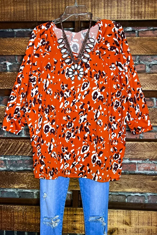 TunicTopGalaxyALL FOR THE BEST LEOPARD PRINT TUNIC IN RUST