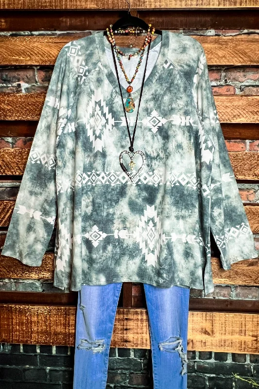 TunicTopCANYON WILD COUNTRY COZY SOFT SWEATER TUNIC IN OLIVE