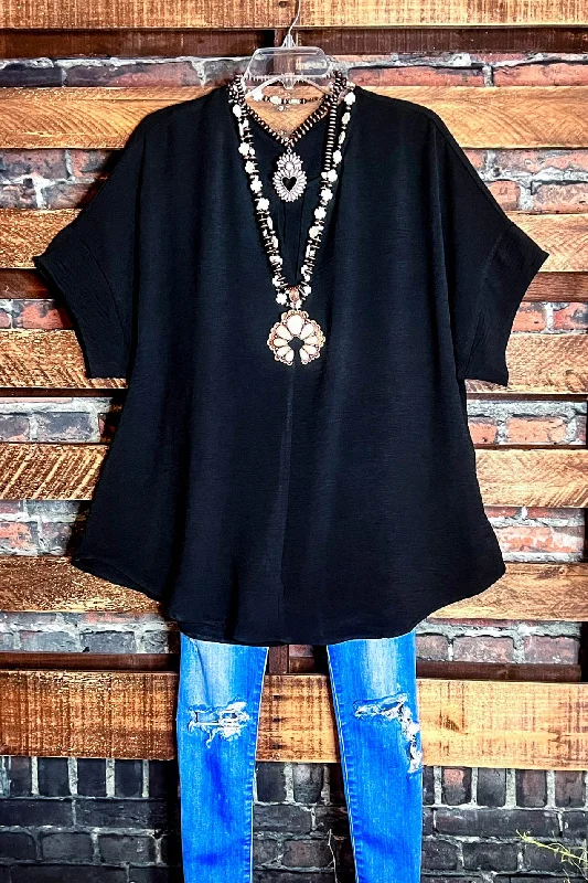 TunicTopRubyCITY CLASSIC PERFECT BLACK OVERSIZED TUNIC