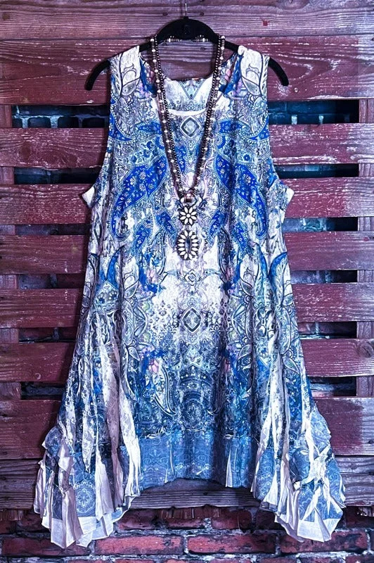 TunicTopEclipseCLOSE TO YOUR HEART BLUE LACE TUNIC