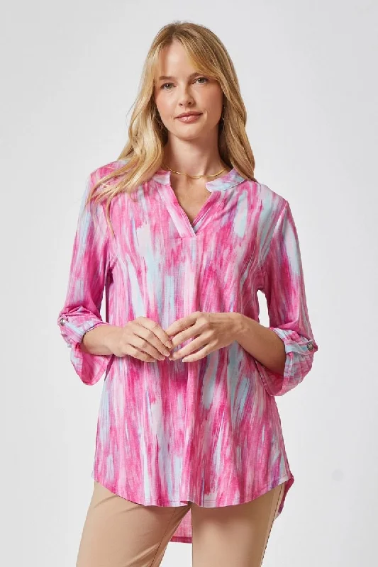 TunicTopAmberDear Scarlett Lizzy Pink Multi Tunic Top