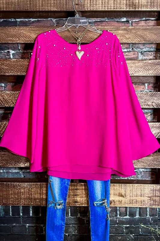 TunicTopUnicornElegantly Enchanted Fuchsia Embellished Tunic