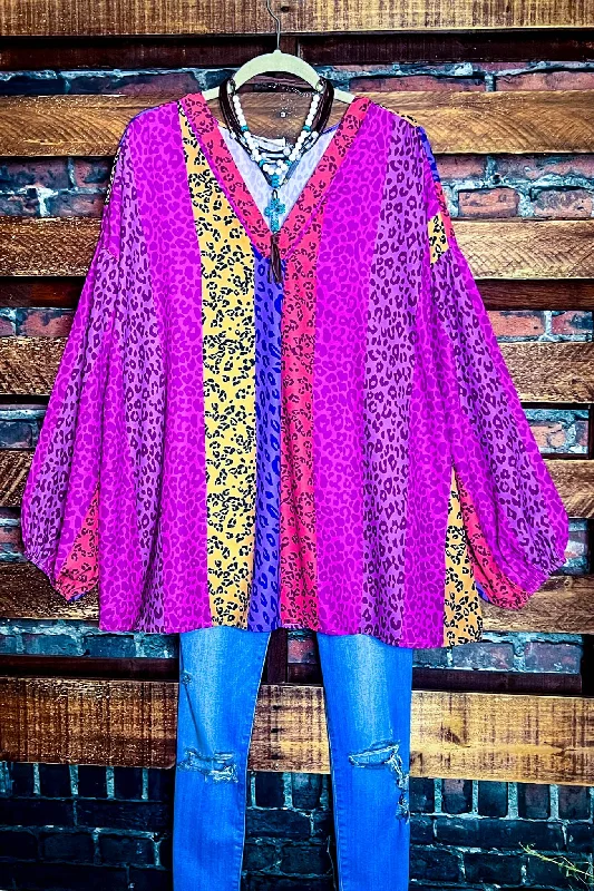 TunicTopDragonFight The Feeling Multi-Color Animal Print Tunic