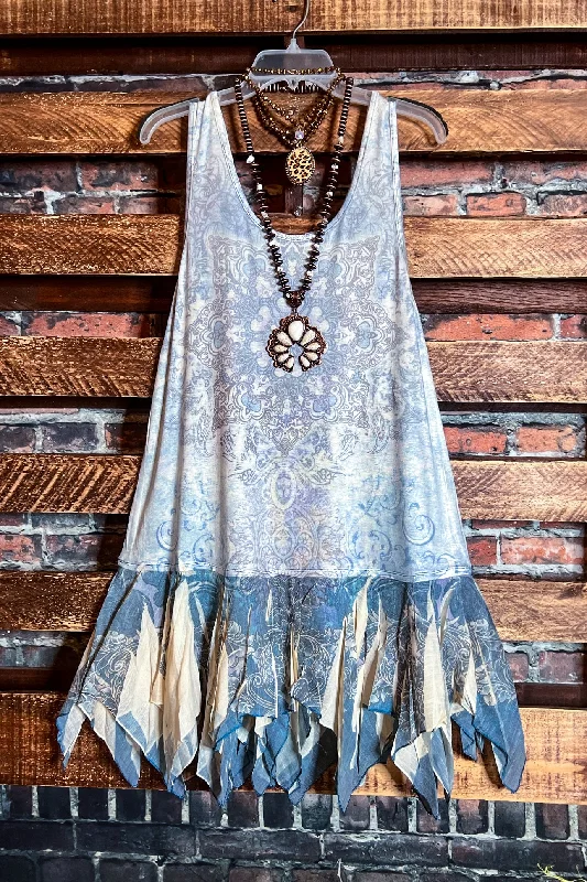 TunicTopCoreGRACEFUL VISION TUNIC LAYERING DRESS IN BLUE & MULTI