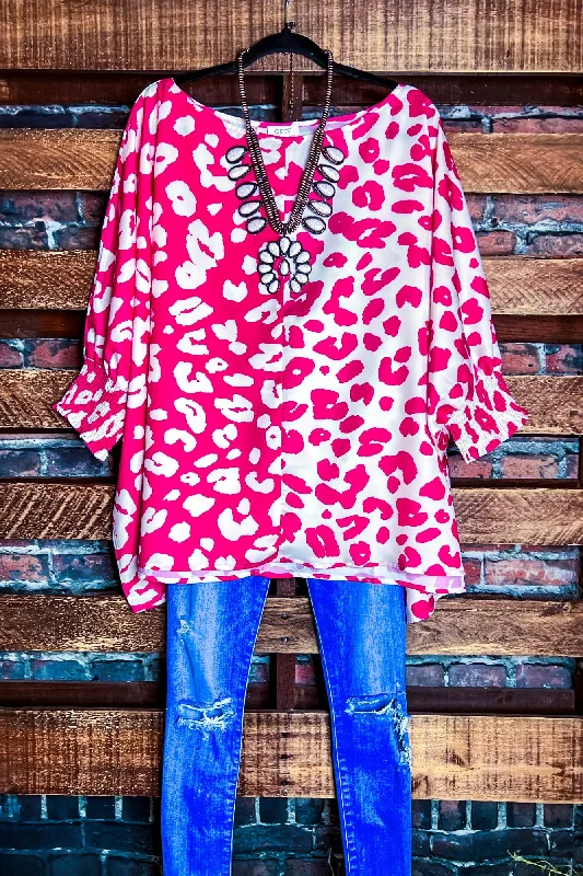 TunicTopRoninJUST THE TWO OF US STYLISH OVERSIZED TUNIC FUCHSIA