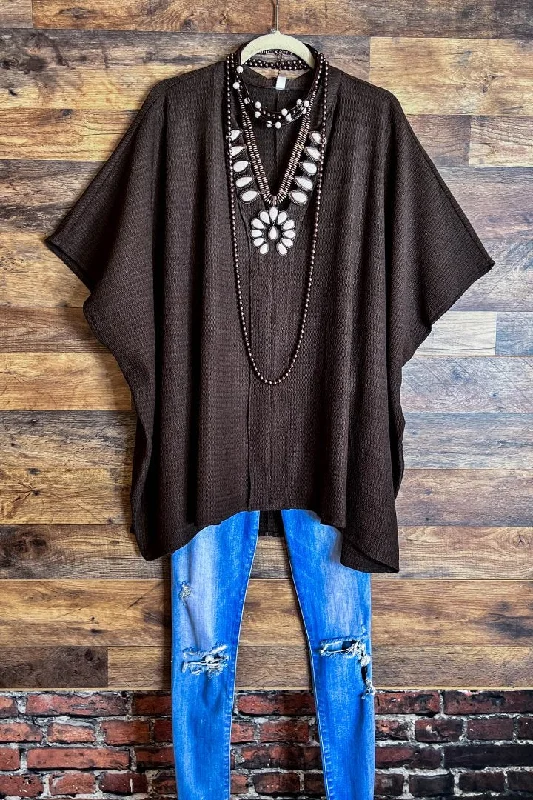 TunicTopAdventurerReady for The Day Pretty Comfy Oversized Tunic in Brown