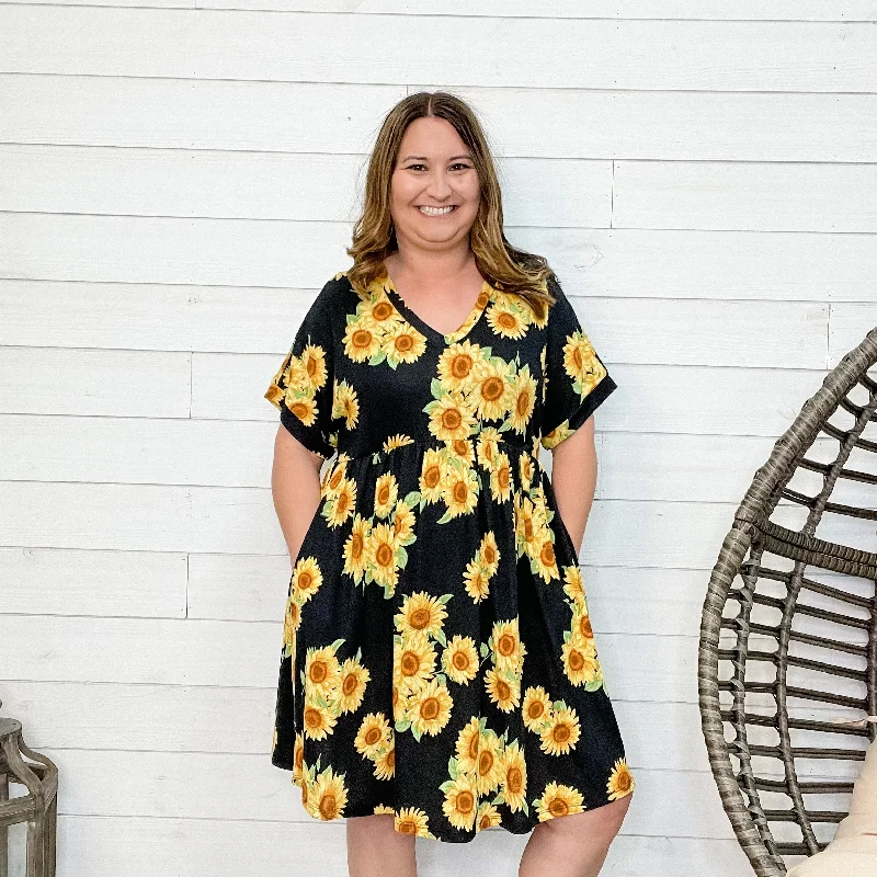 TunicTopPearl"Sunny" V Neck Tunic / Dress with Pockets