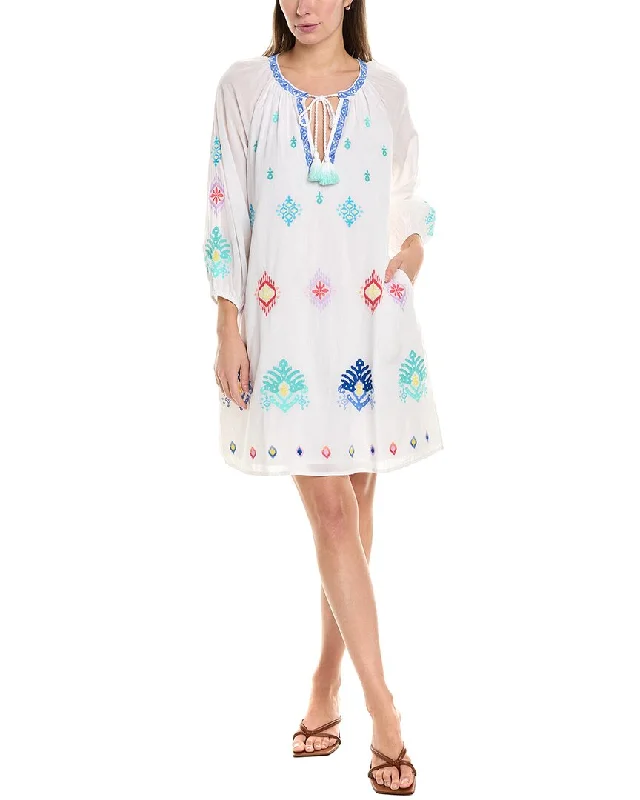 TunicTopGeoTommy Bahama Watercolor Ikat Split Neck Tunic