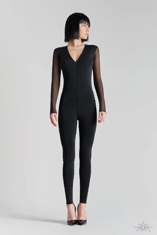 TightlegMaison Close Pure Tentation Long Sleeved Black Catsuit