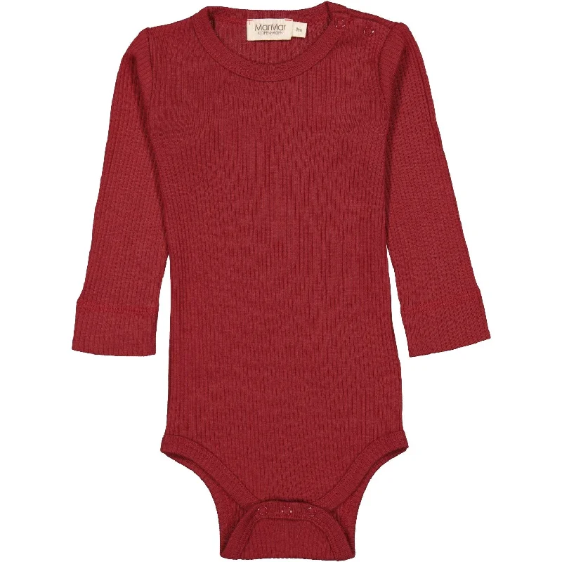 TightloopMarMar Modal Hibiscus Red Plain Body LS